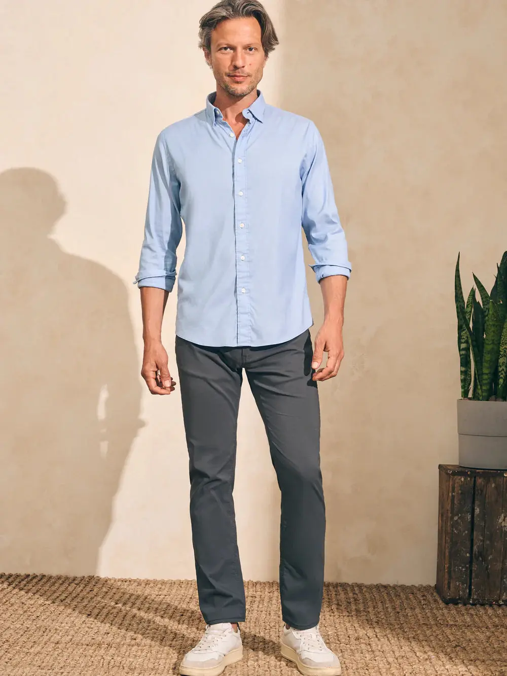 Faherty The Movement Sport Shirt In Atlantic Sky 3