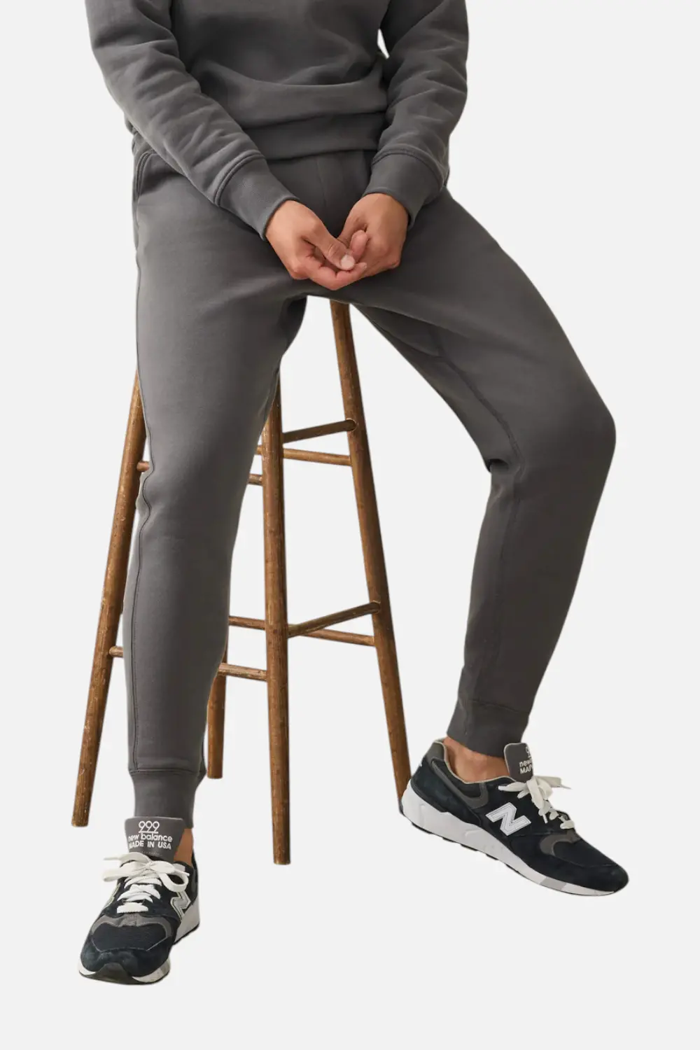 Faherty Men's High Standard Fleece Sweatpant In Mountain Black 1