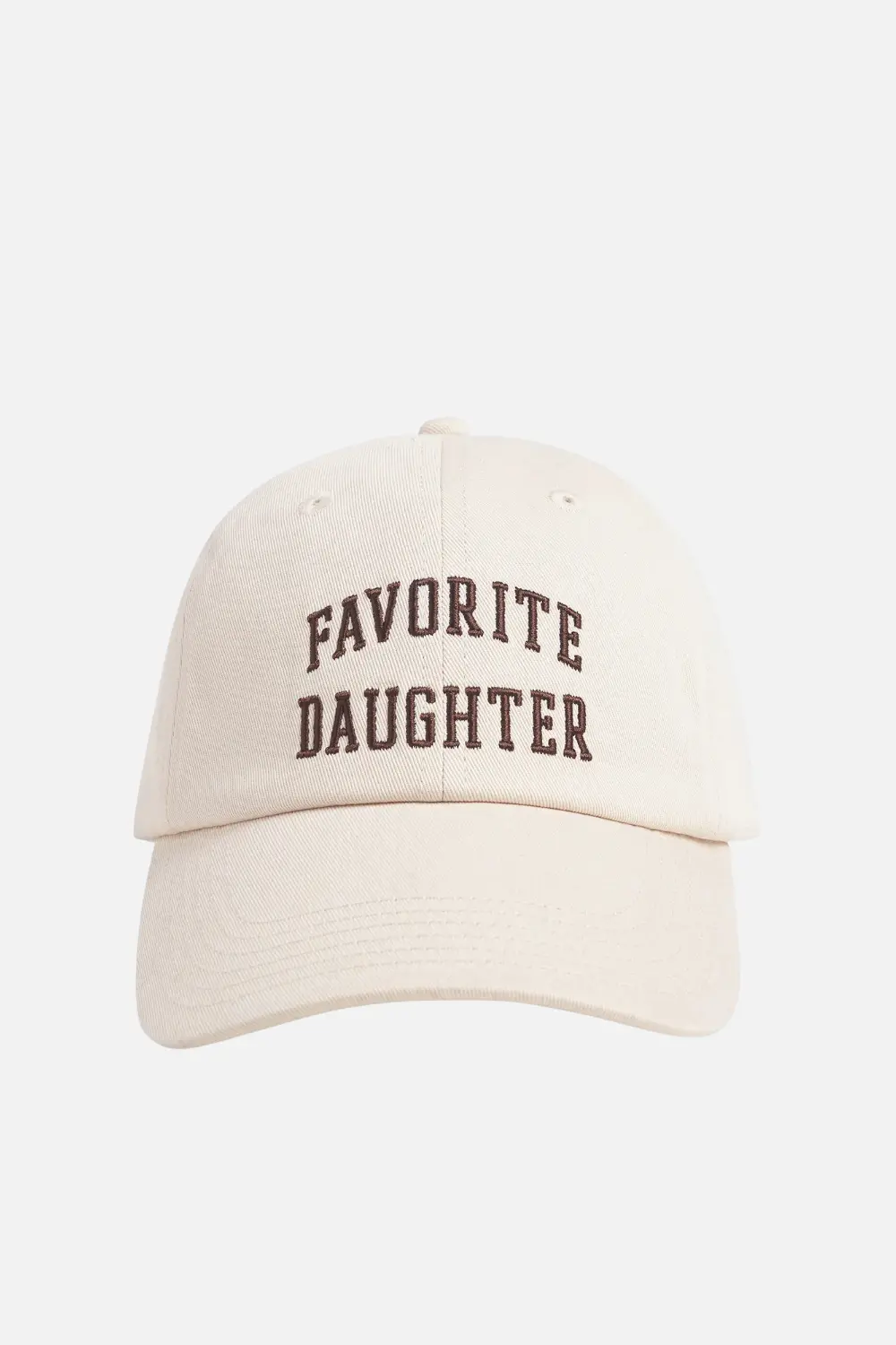 Favorite Daughter All Caps Logo Baseball Cap In Khaki Coffee 1