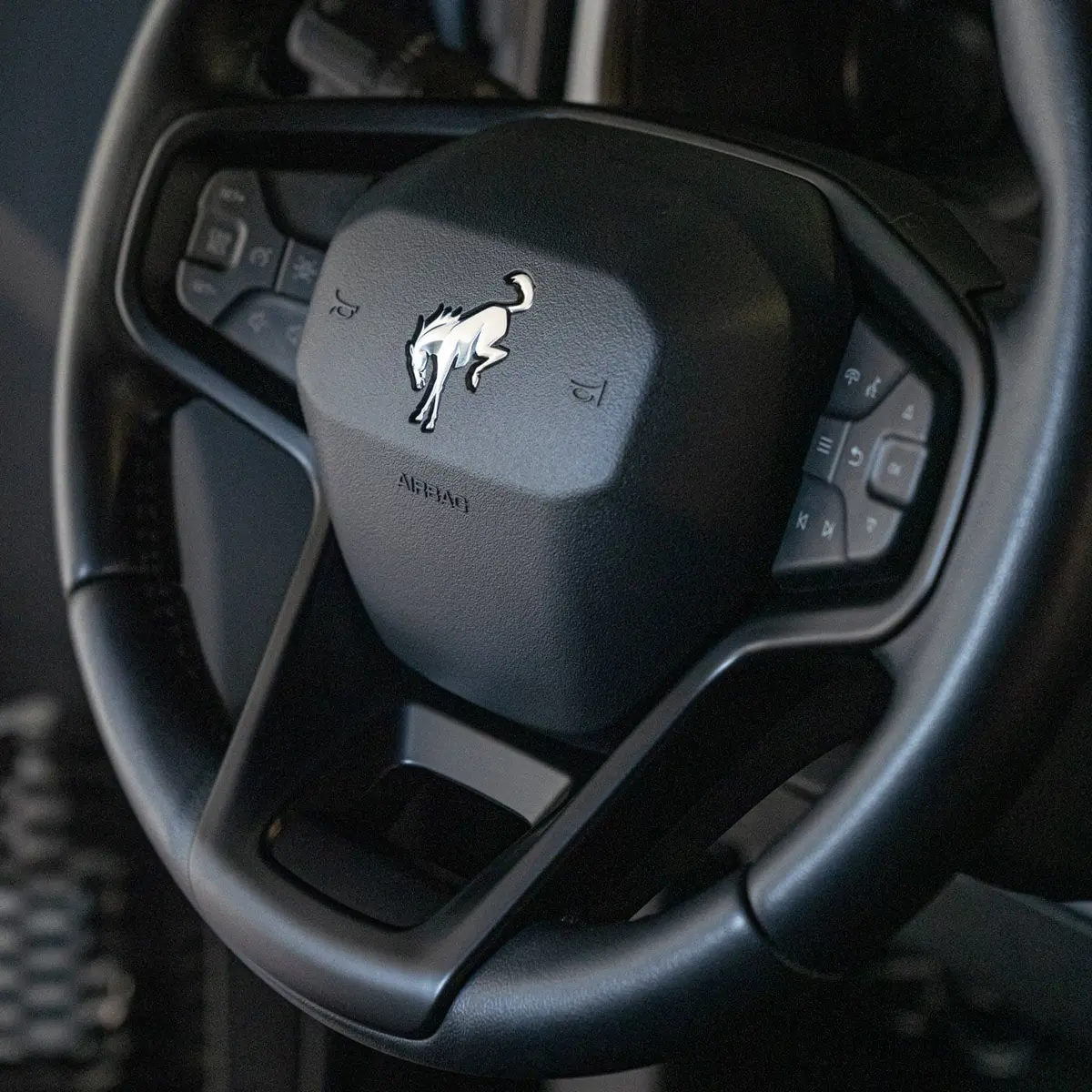 Blackout Steering Wheel Trim Cover For 6G Bronco - Matte Black 1