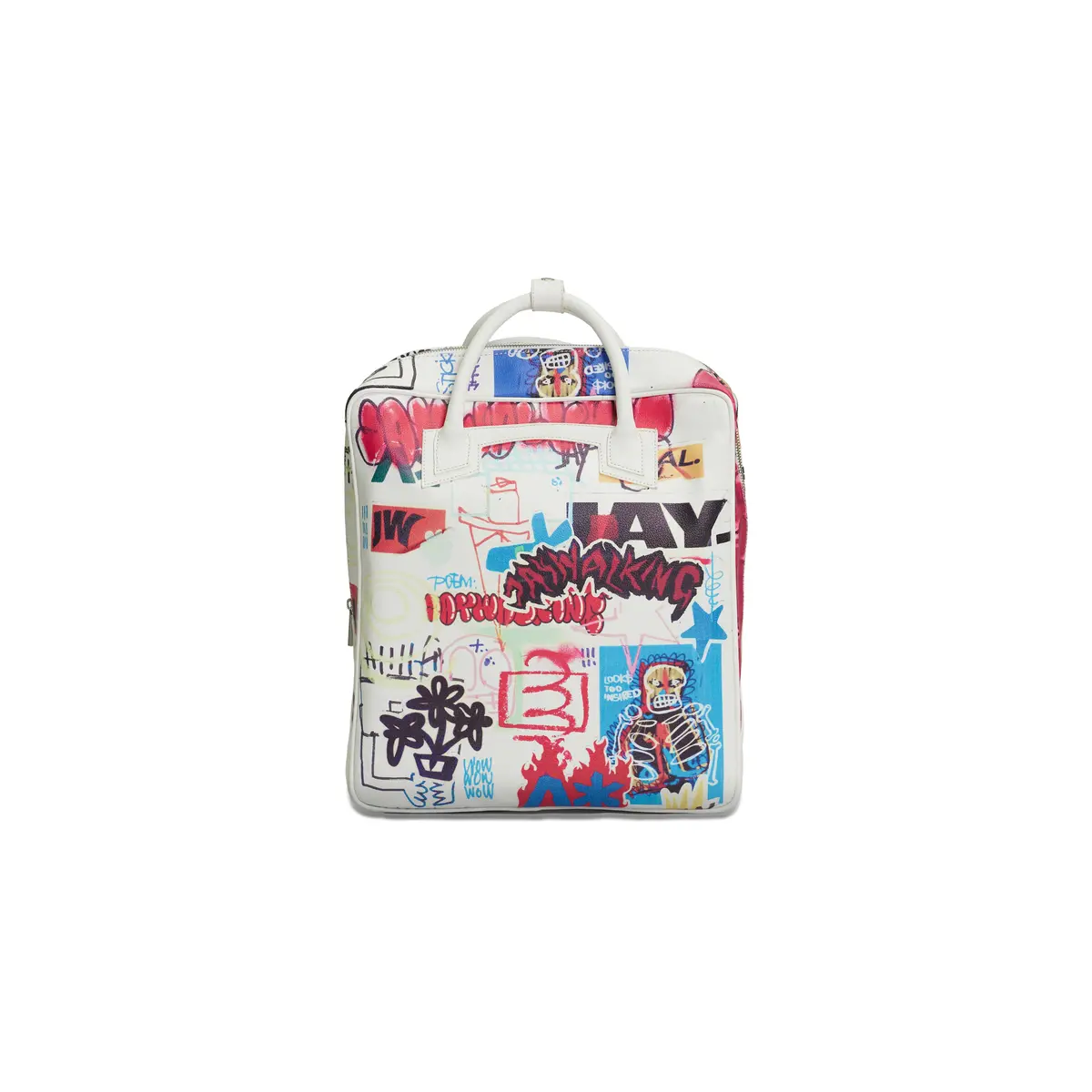 Sticker Backpack In White 1