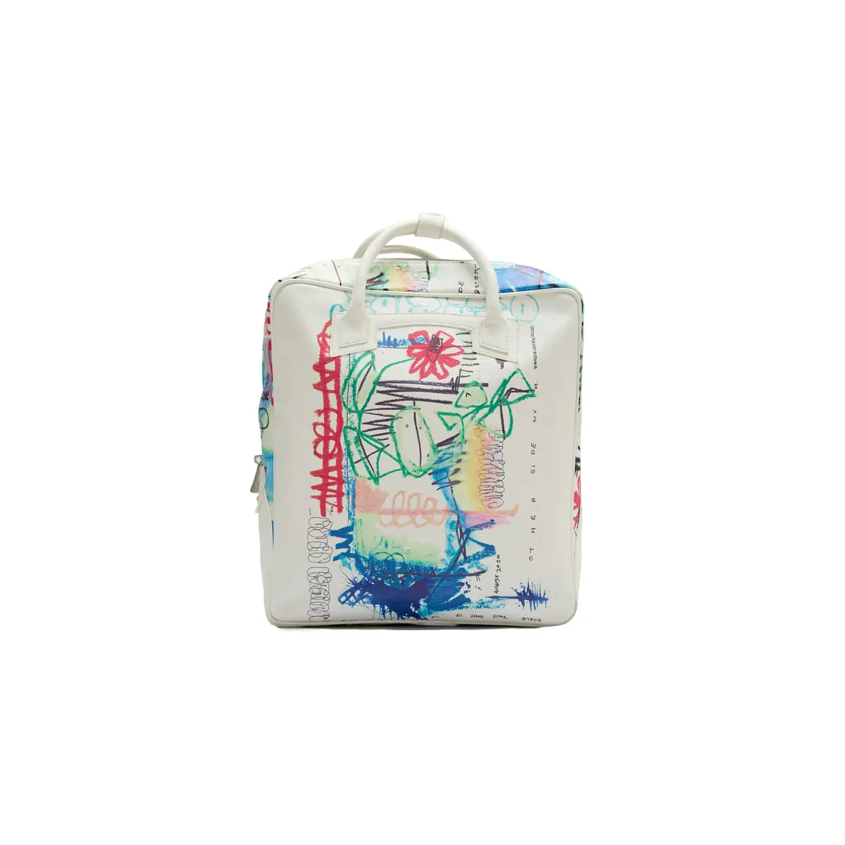 Flower Pot Backpack In White 1