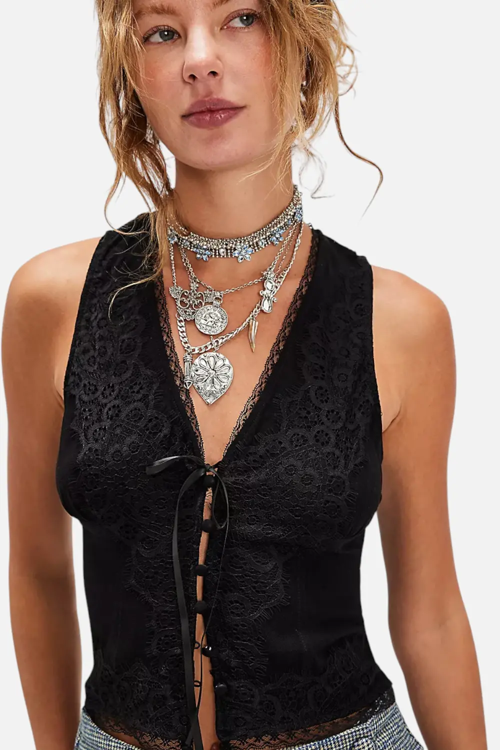 Free People Women's Jaida Vest In Black 1