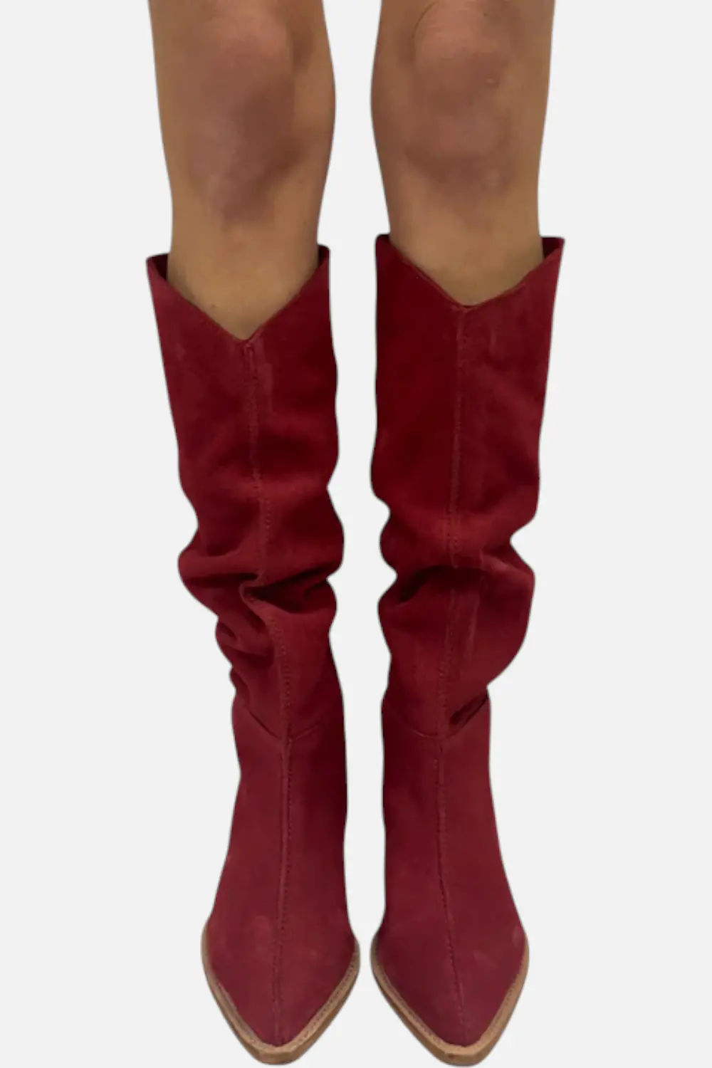 Free People Women's Sway Low Slouch Boots 2.0 In Red 1