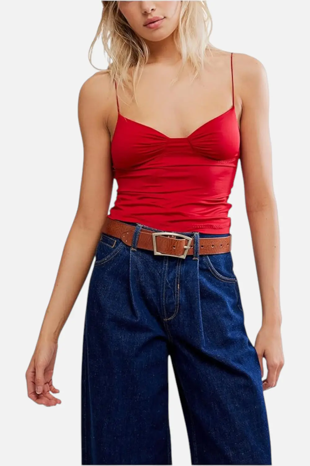 Free People My Way Triangle Cami In Deep Cherry 1