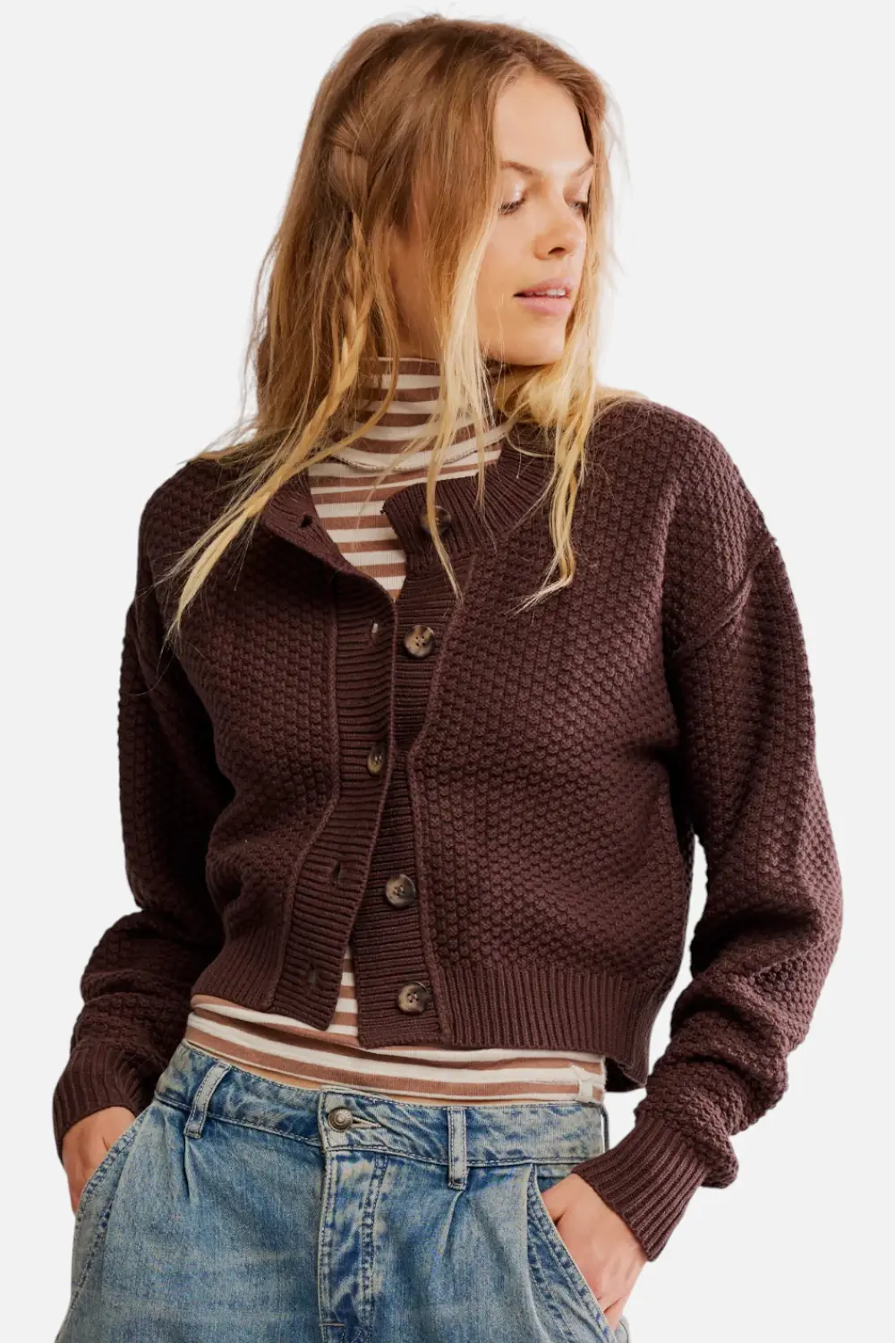 Free People Lila Cardi In Potting Soil 1