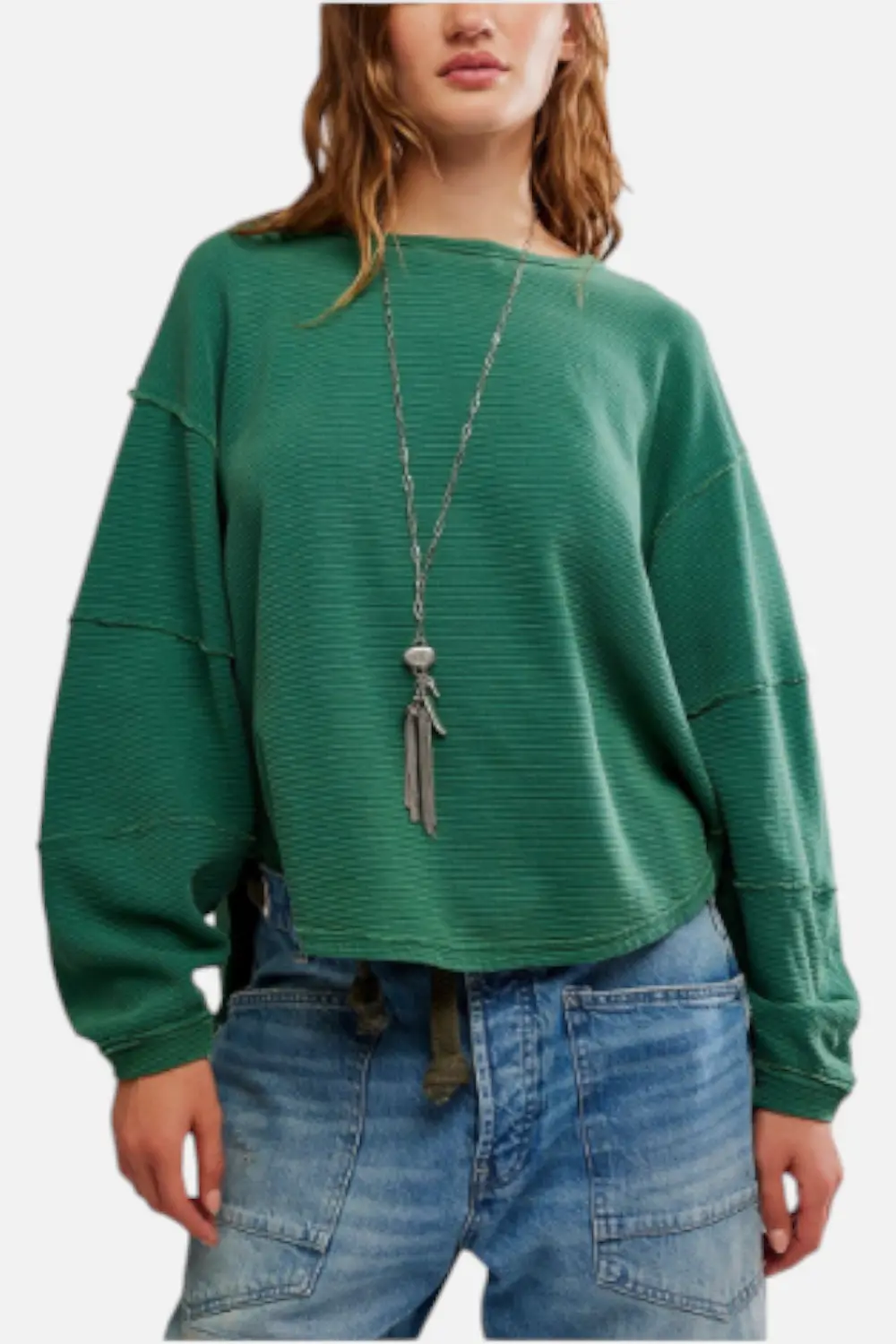 Free People Total Eclipse Tee In Pine 1