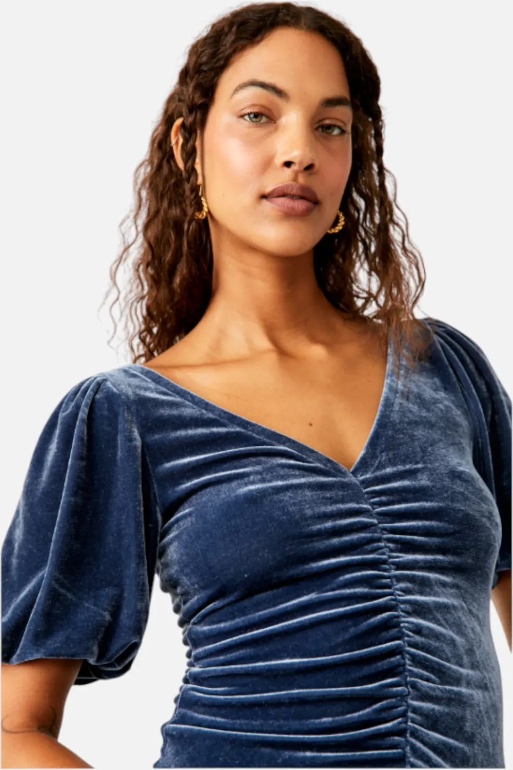 Free People Women's Cupcake Velvet Top In Outerspace 1