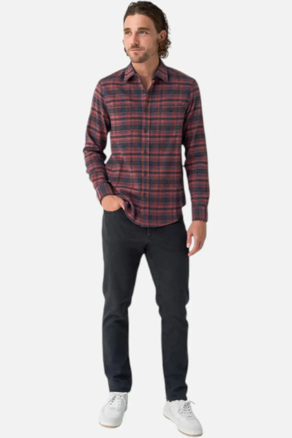 Faherty Men's Nazare Flannel In Porto Covo Plaid 1