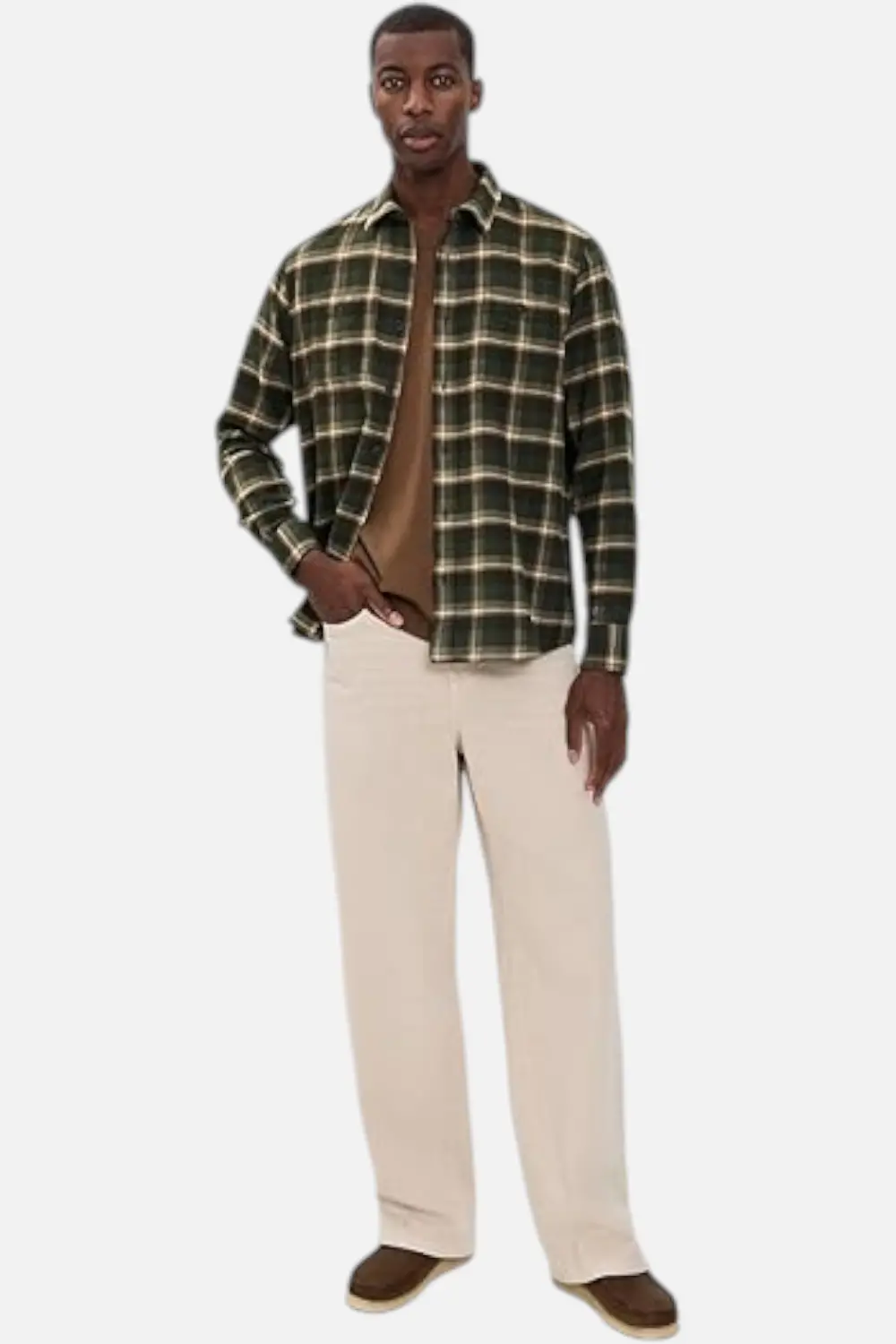 Faherty Nazare Flannel In Garret Verde 1