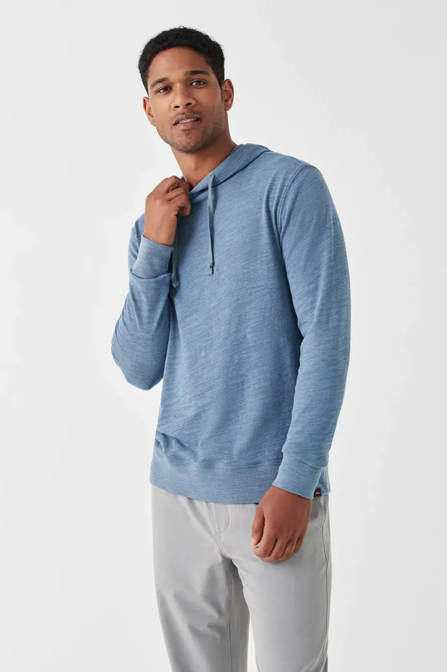 Faherty Heritage Slub Cotton Hoodie In Typhon Blue 1