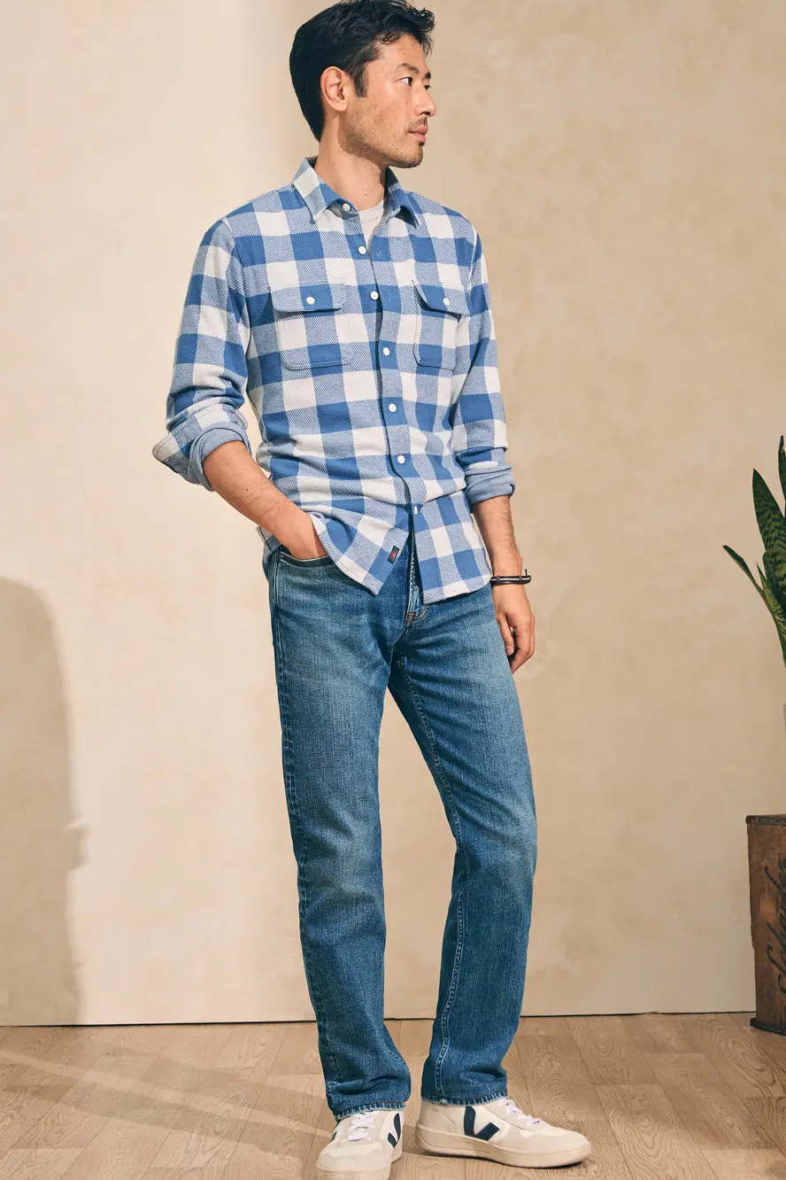Faherty Legend Sweater Shirt Sky Ridge Buffalo 3
