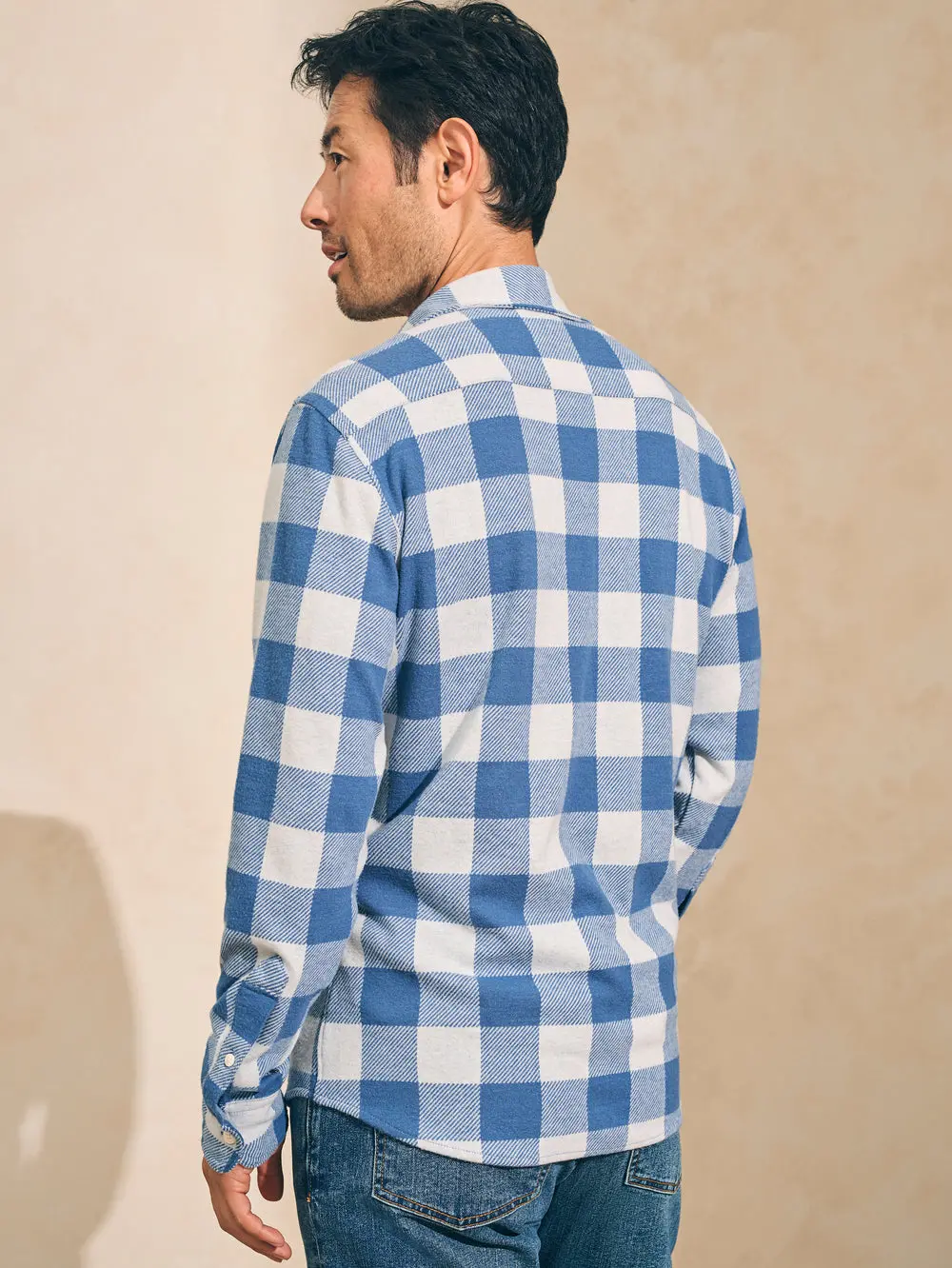 Faherty Legend Sweater Shirt Sky Ridge Buffalo 2