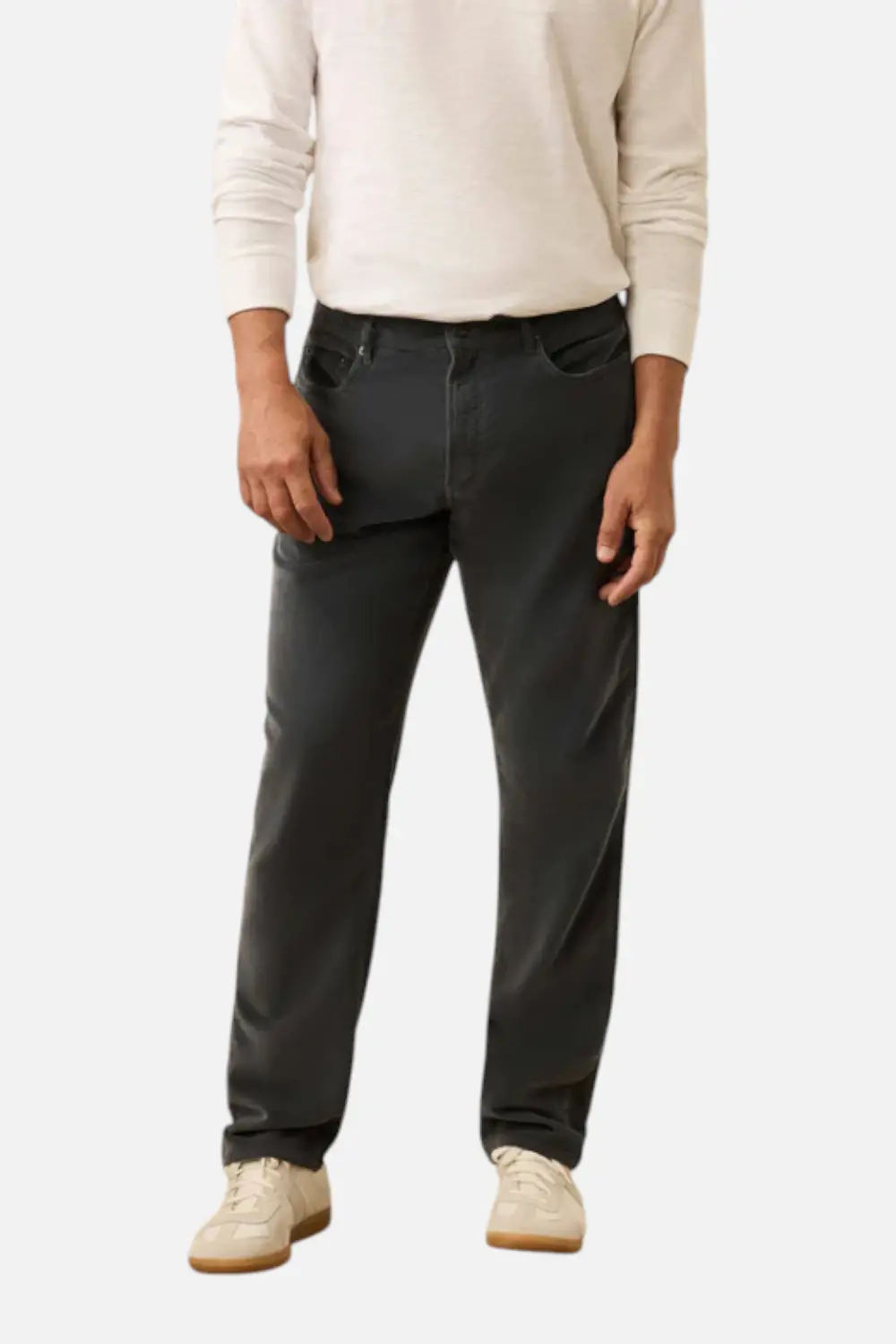 Faherty Men's Stretch Terry Corduroy 5-Pocket Pant In Steel River 1