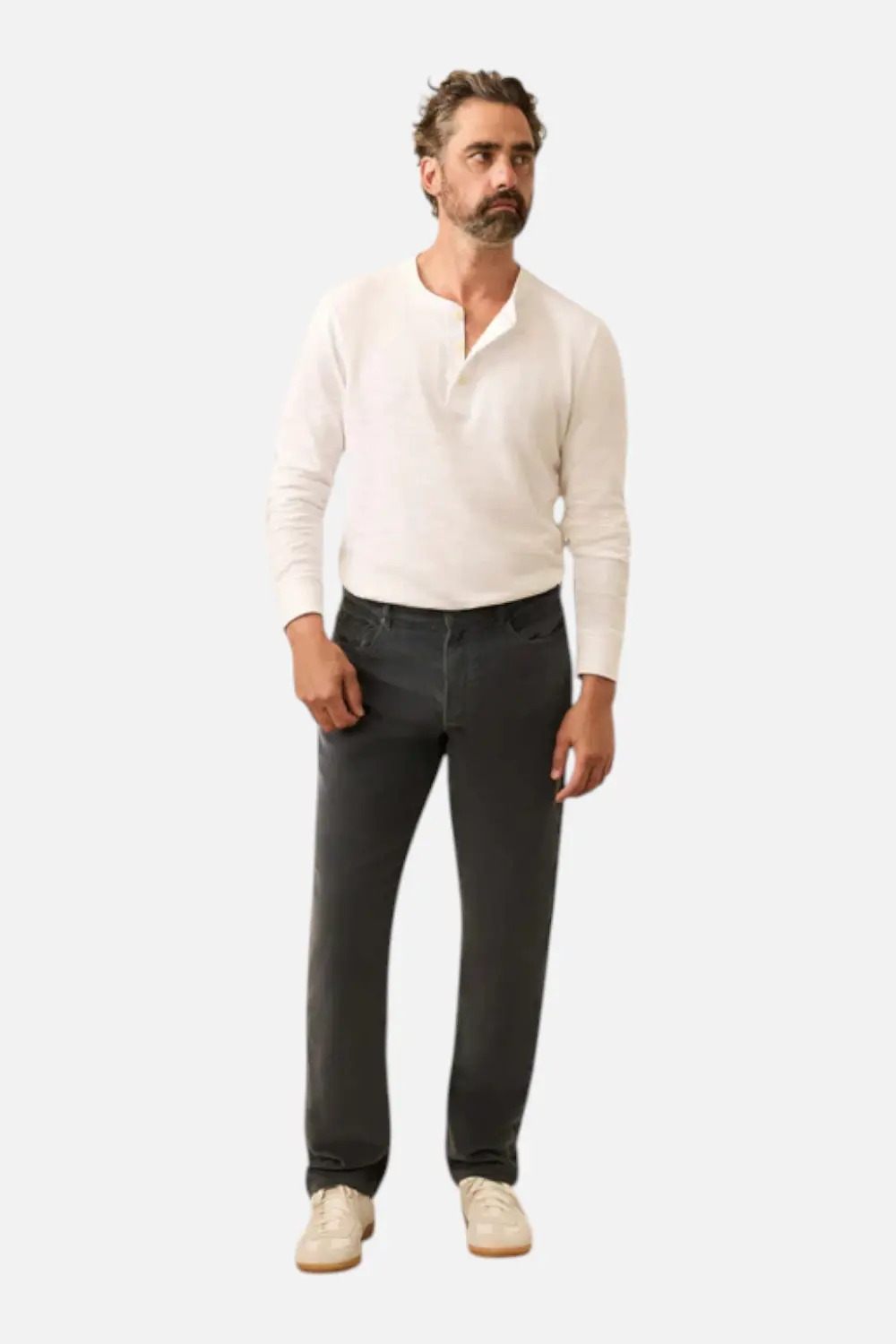 Faherty Men's Stretch Terry Corduroy 5-Pocket Pant In Steel River 4