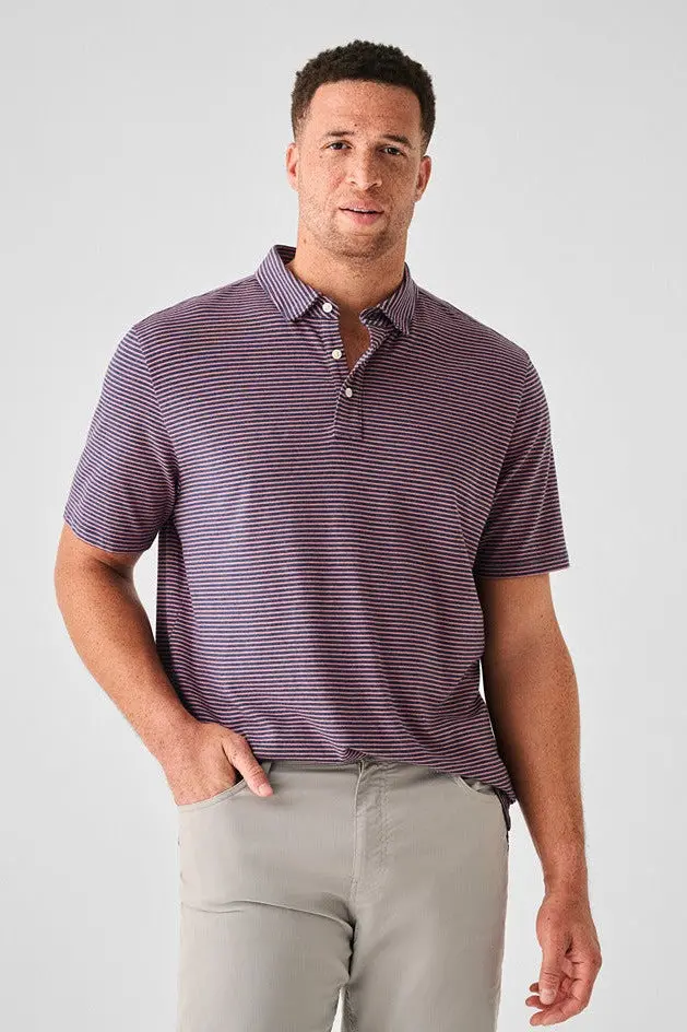 Faherty Movement™ Short-Sleeve Polo In Spring Storm Stripe 1