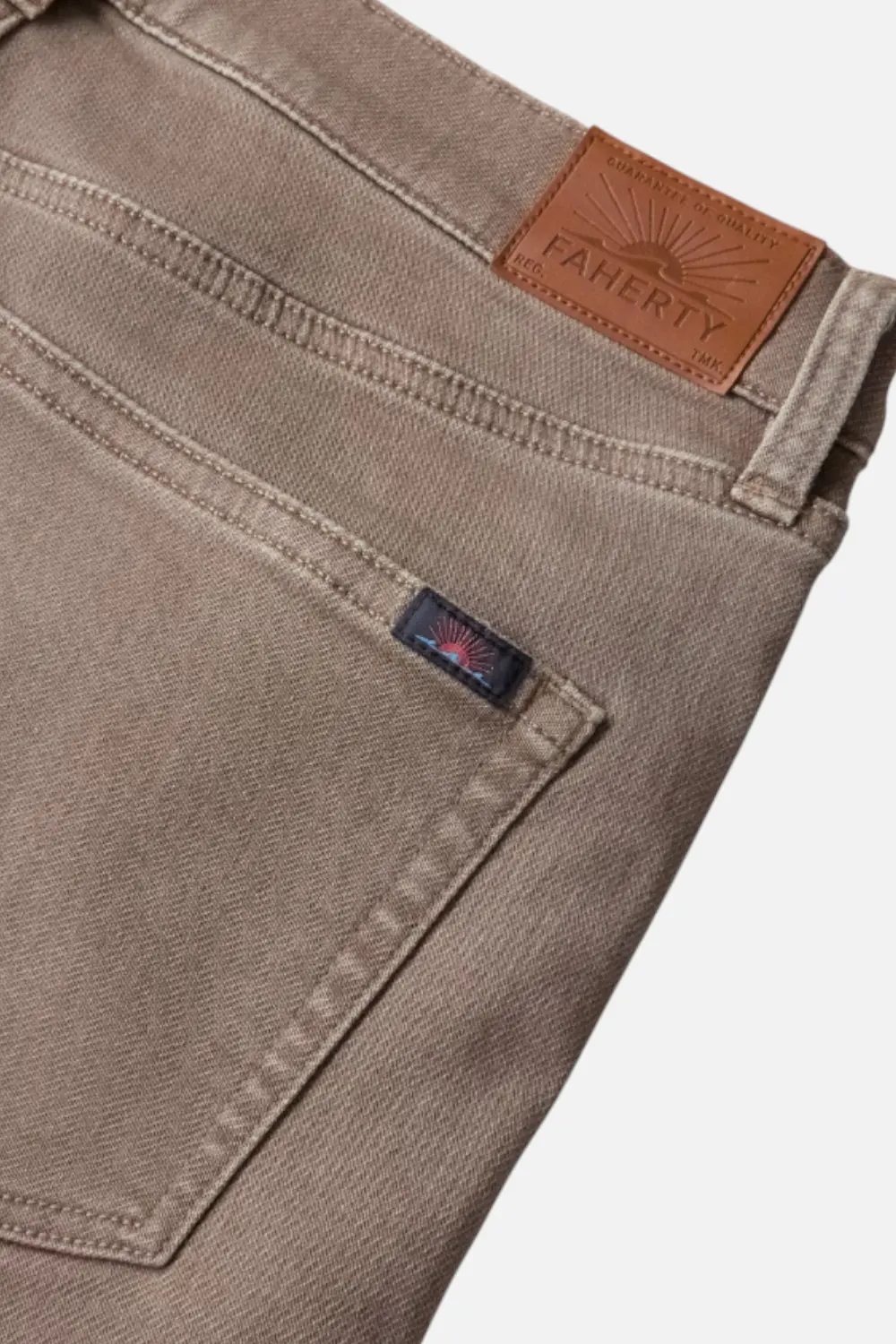 Faherty Men's Stretch Terry 5-Pocket Pant In Dark Rye 3