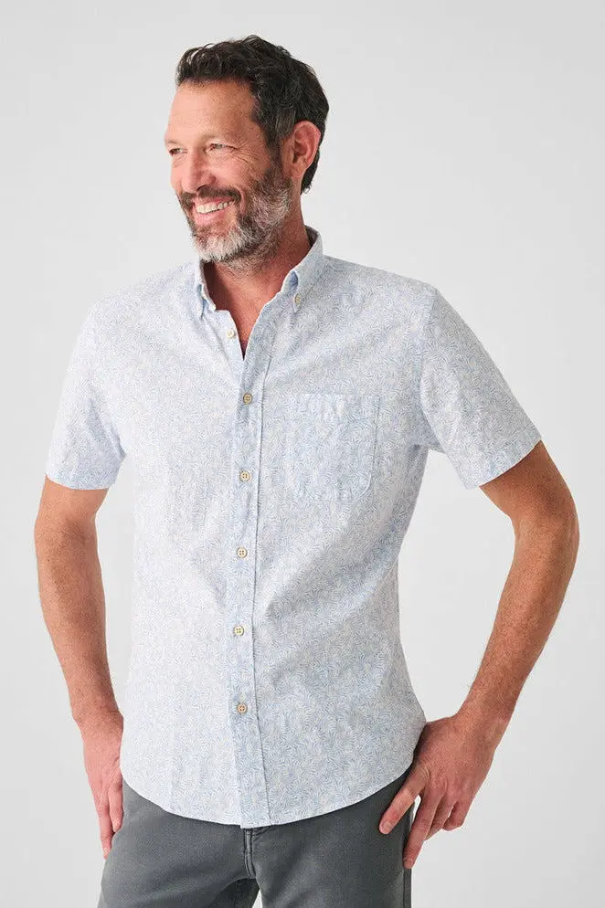 Faherty Short-Sleeve Breeze Shirt In Sky Canopy Print 1