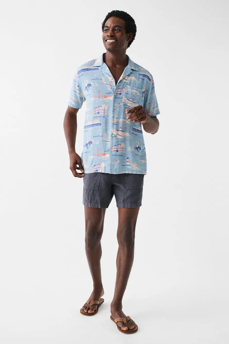 Faherty Short-Sleeve Kona Camp Shirt In Faherty Tour Print 1