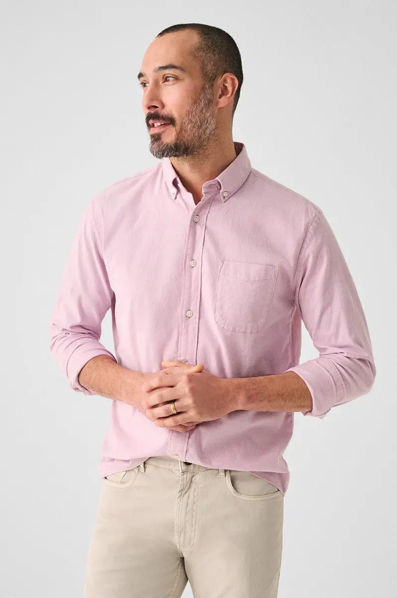 Faherty Stretch Oxford Shirt 2.0 In Orchid 1