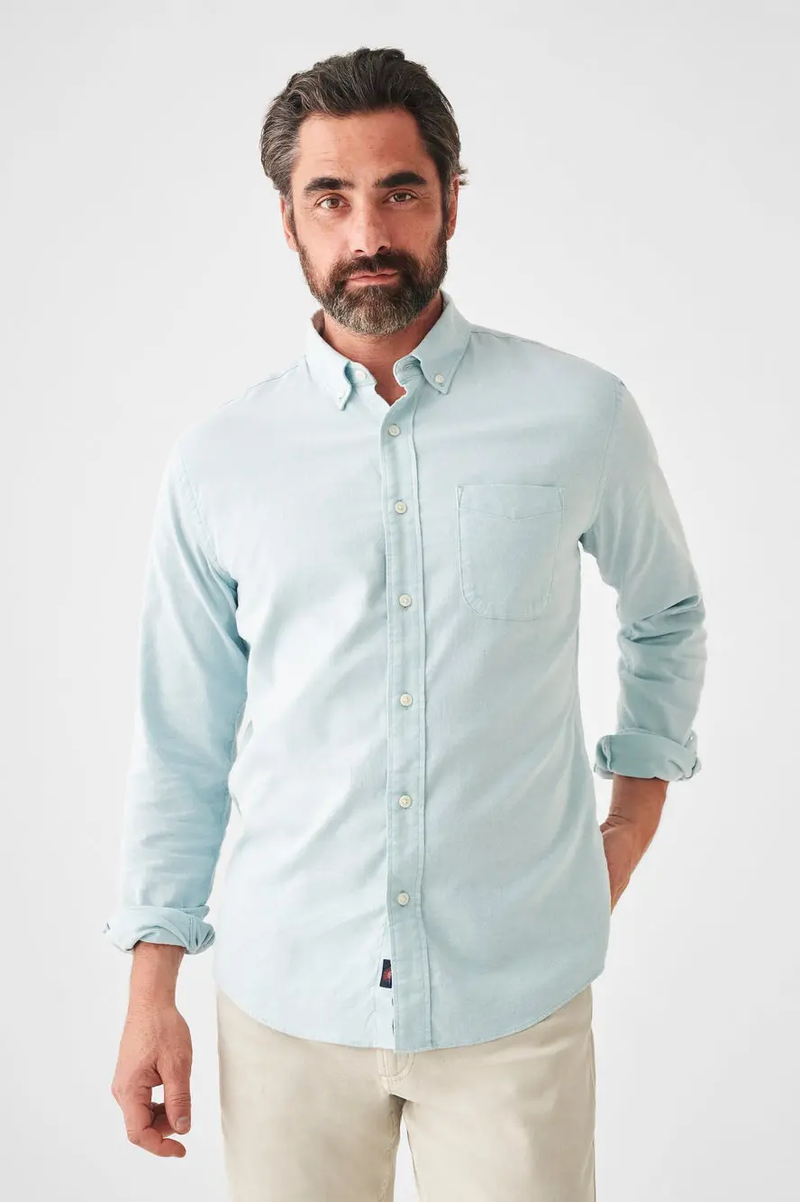Faherty Stretch Oxford Shirt 2.0 In Seaside 1