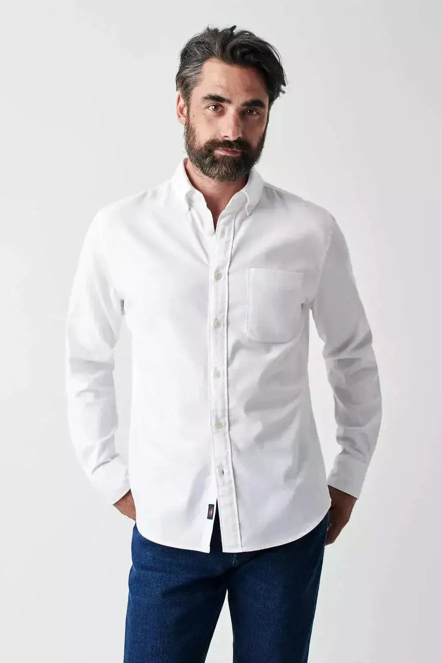 Faherty Stretch Oxford Shirt 2.0 In White 1
