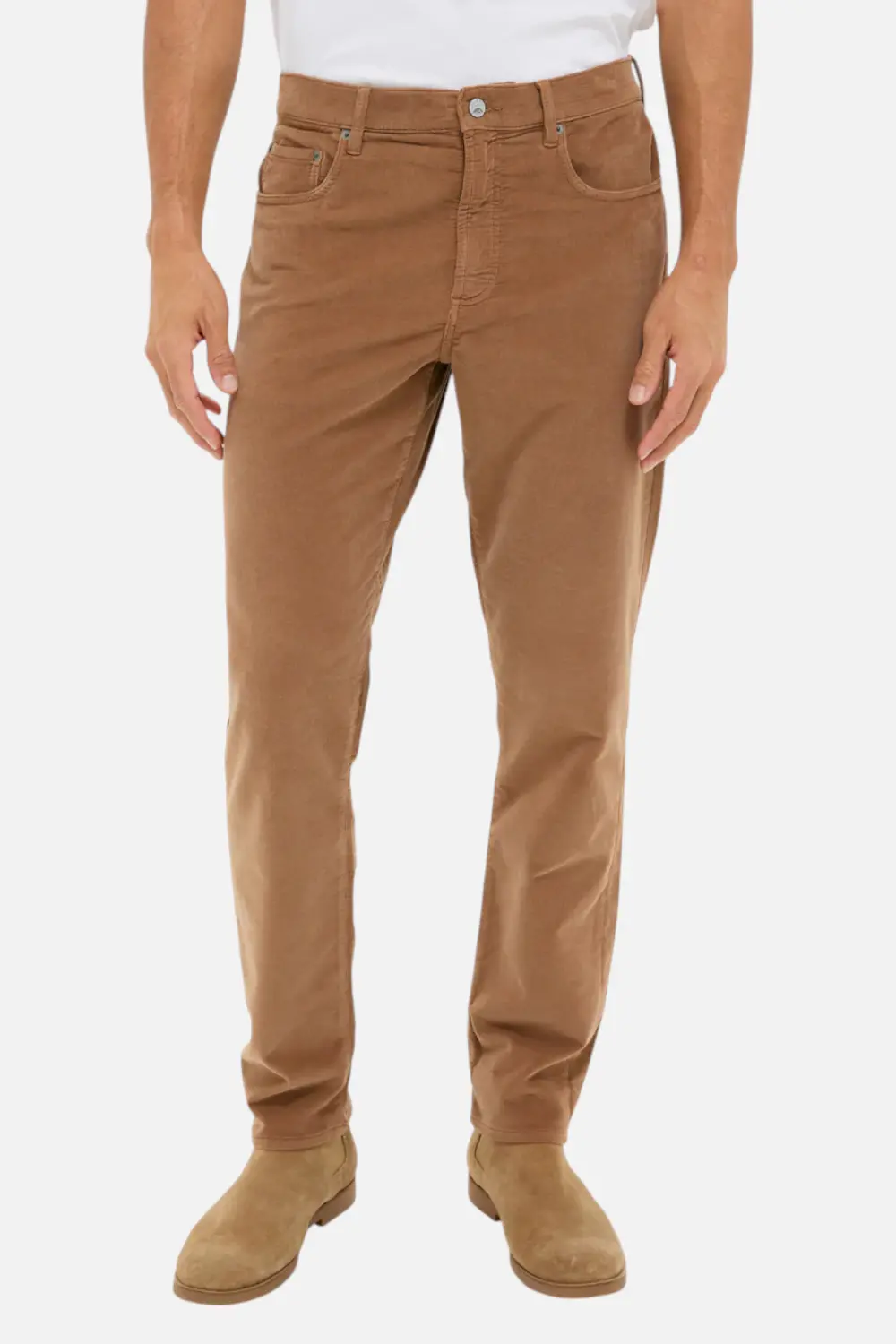 Faherty Stretch Terry Corduroy 5 Pocket Pant In Maple 1
