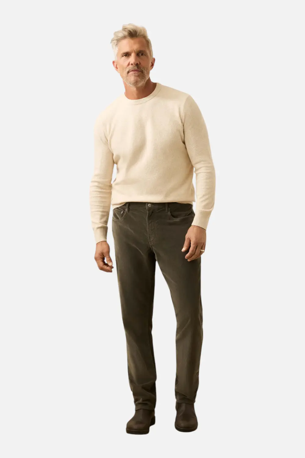 Faherty Stretch Terry Corduroy 5 Pocket In Mountain Forest 1