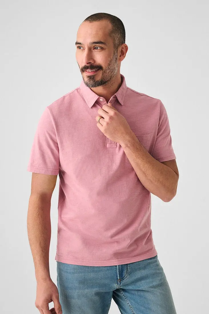 Faherty Sunwashed T-Shirt Polo In Light Orchid 1