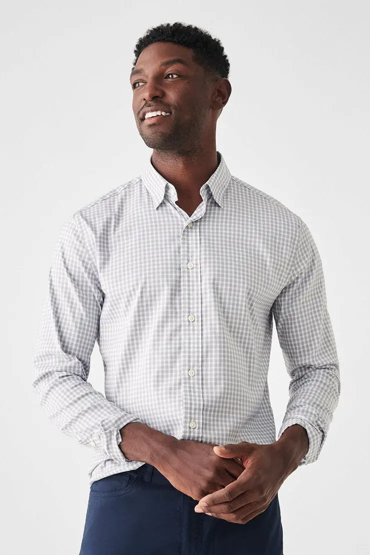 Faherty The Movement Shirt In Grey Sky Gingham 1