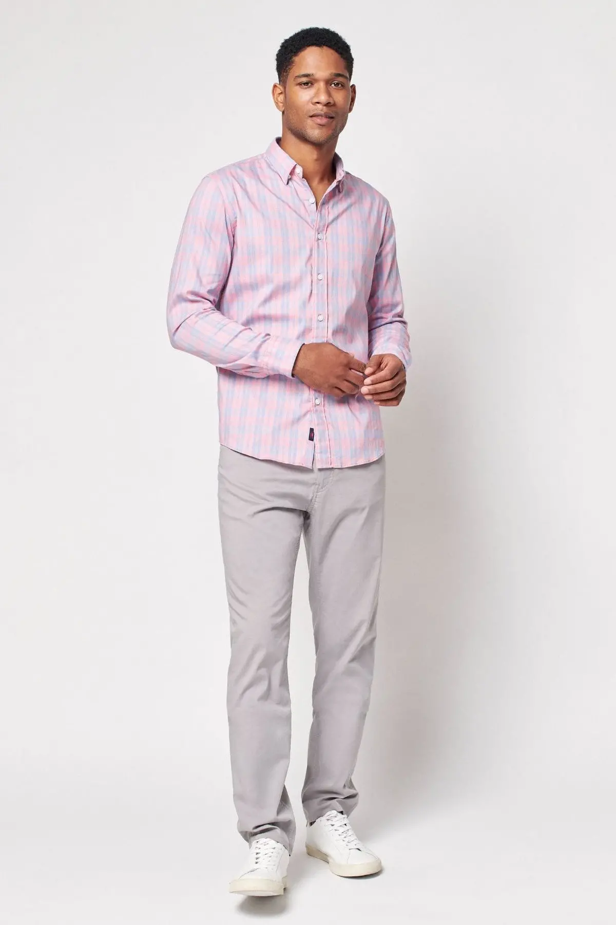 Faherty The Movement Shirt In Summer Rose Plaid 1