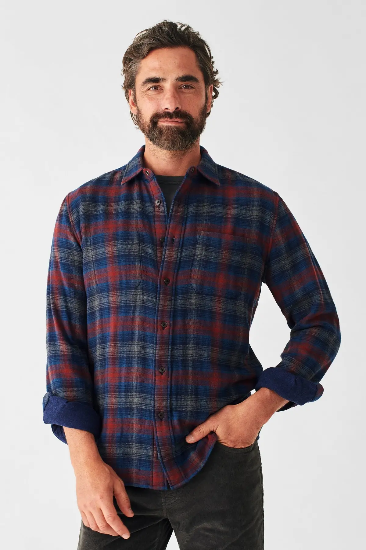 Faherty The Reversible Shirt In Wilson Peak Plaid 1