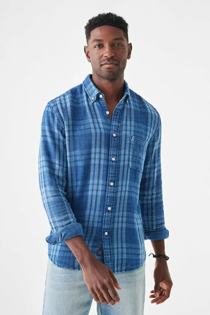 Faherty The Tony Doublecloth Shirt In Indigo Mist 1