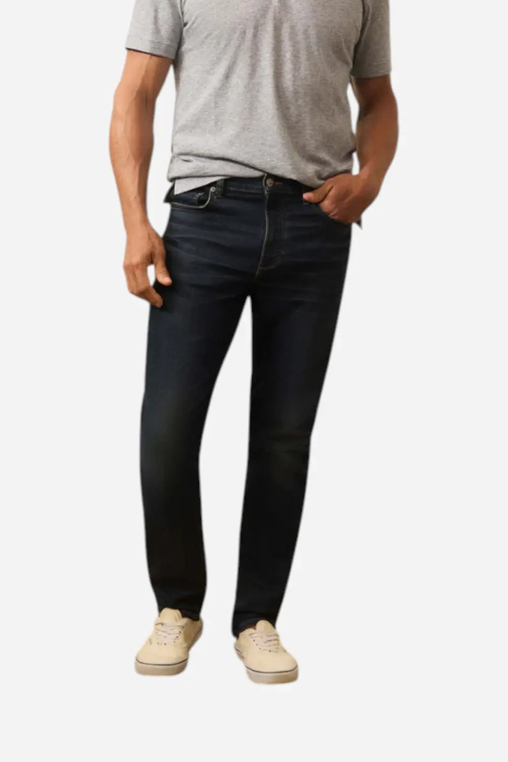 Faherty Stretch Terry Indigo 5 Pocket Pant - Belmar Coast Wash 1