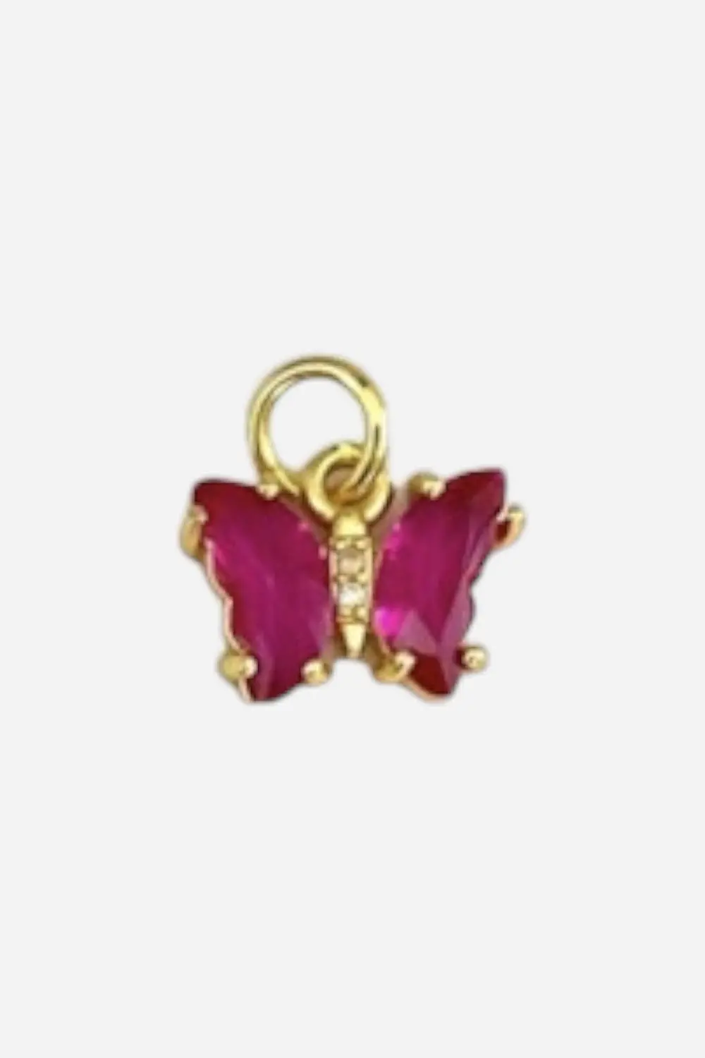 Farrah B Butterfly Charm In Fuchsia 1