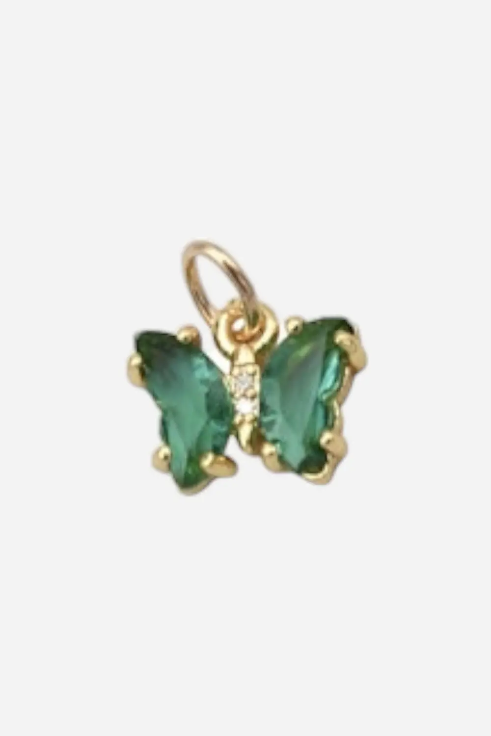 Farrah B Butterfly Charm In Green 1