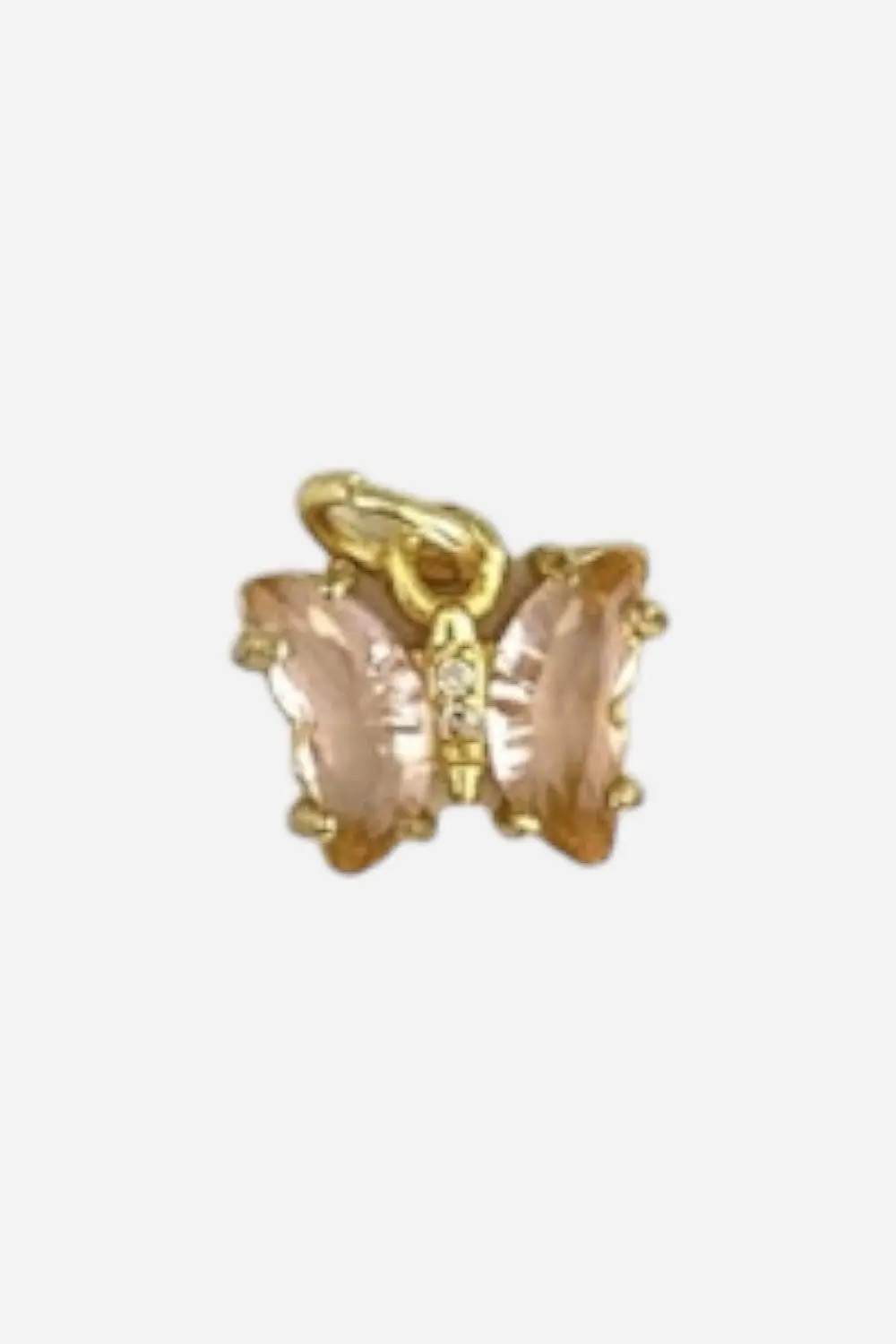 Farrah B Butterfly Charm In Pink 1