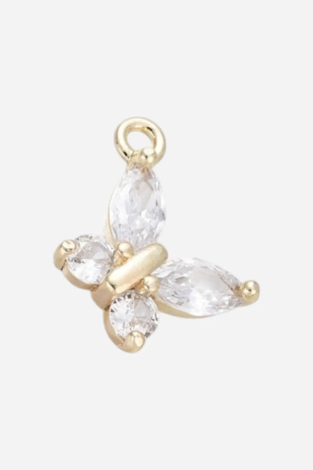 Farrah B Butterfly Clear Charm 1