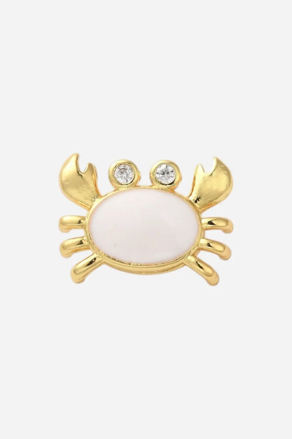 Farrah B Crab Charm - White 1