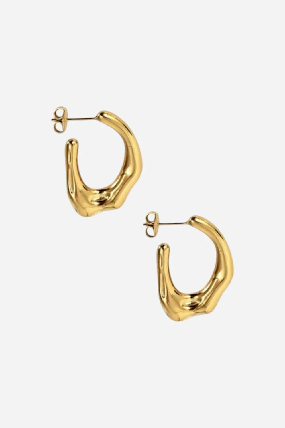 Farrah B Fan Girl Hoop Earrings - Gold 1