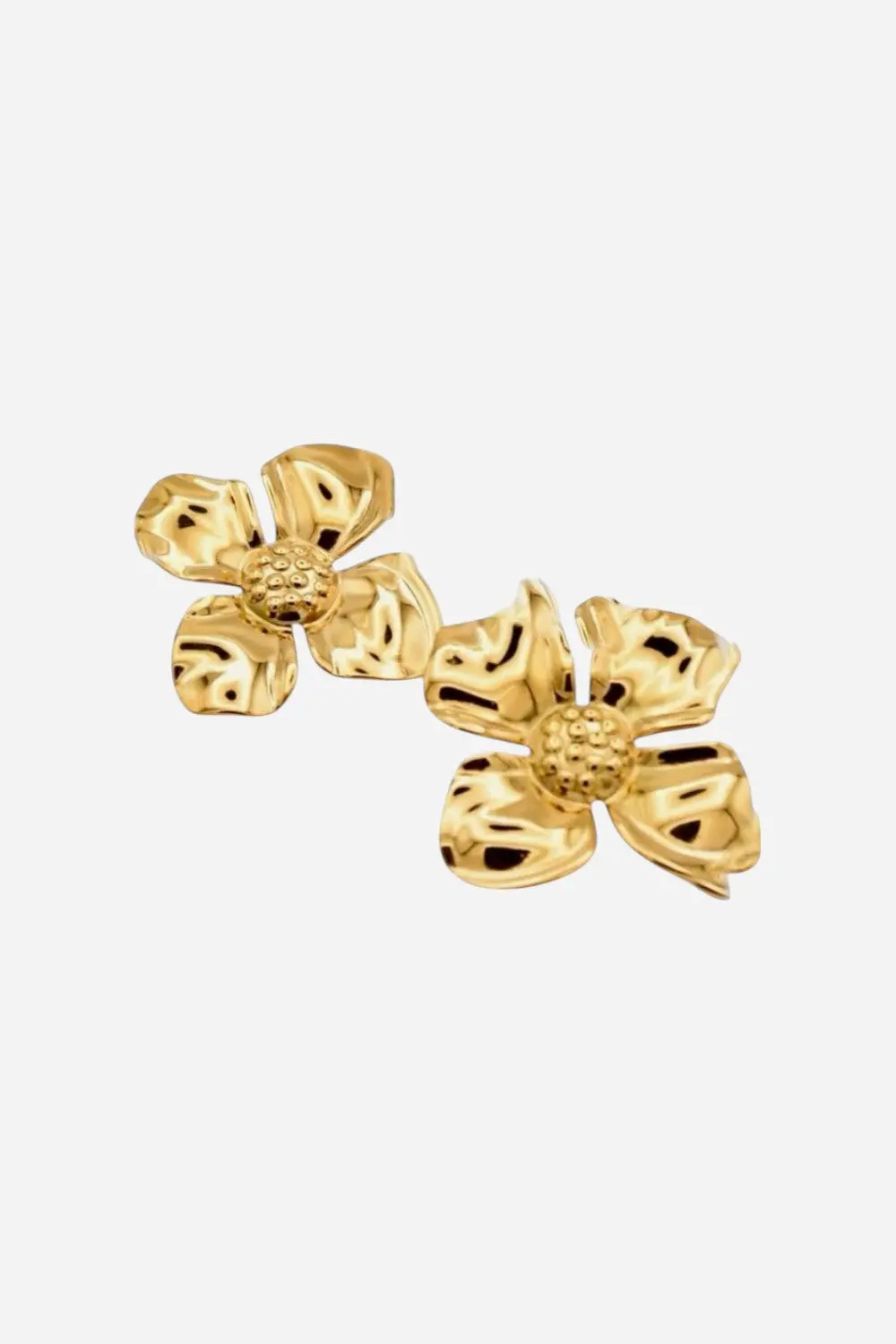 Farrah B Flower Power Earrings - Gold 1