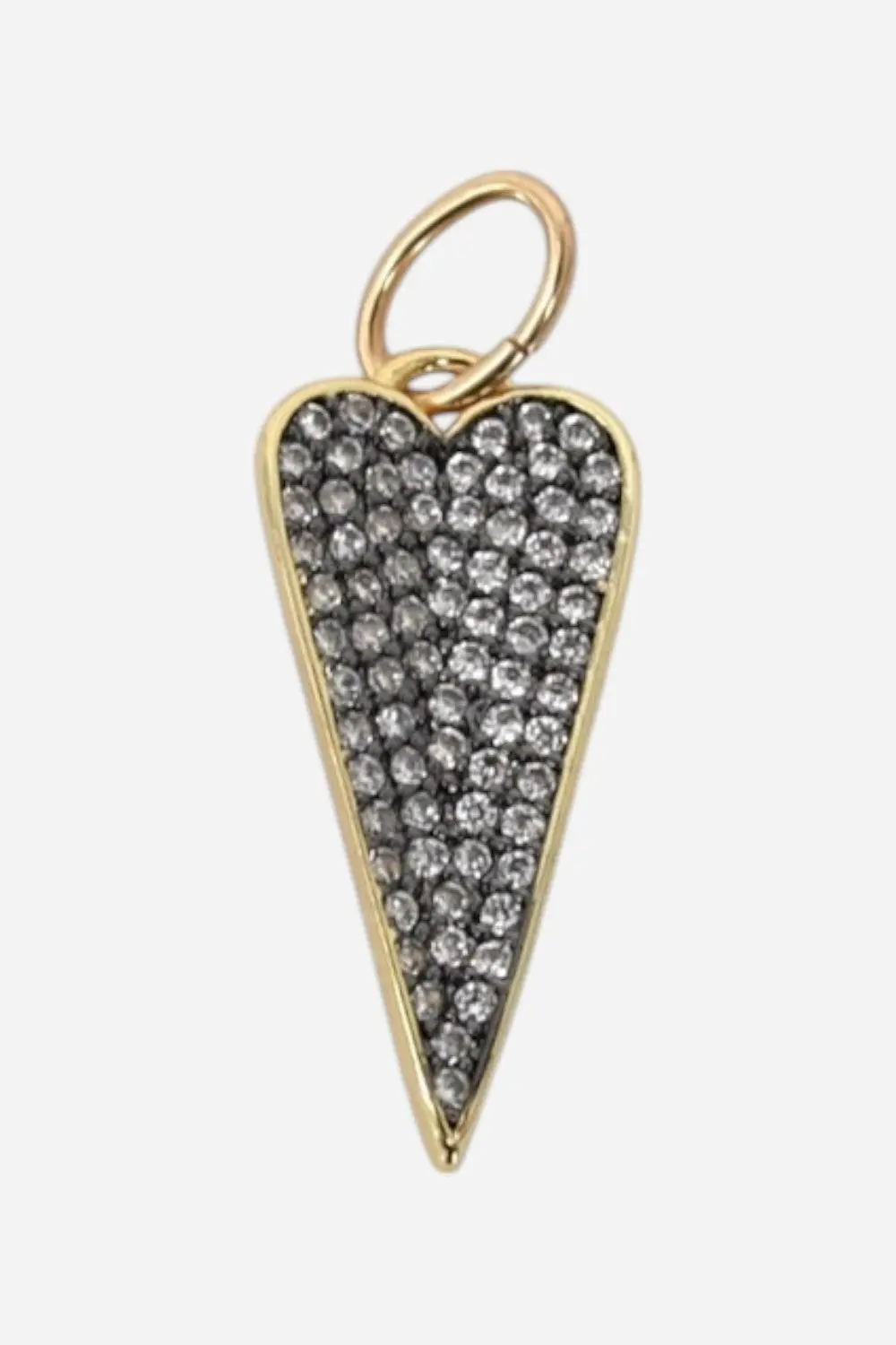 Farrah B Gunmetal Heart Charm 1