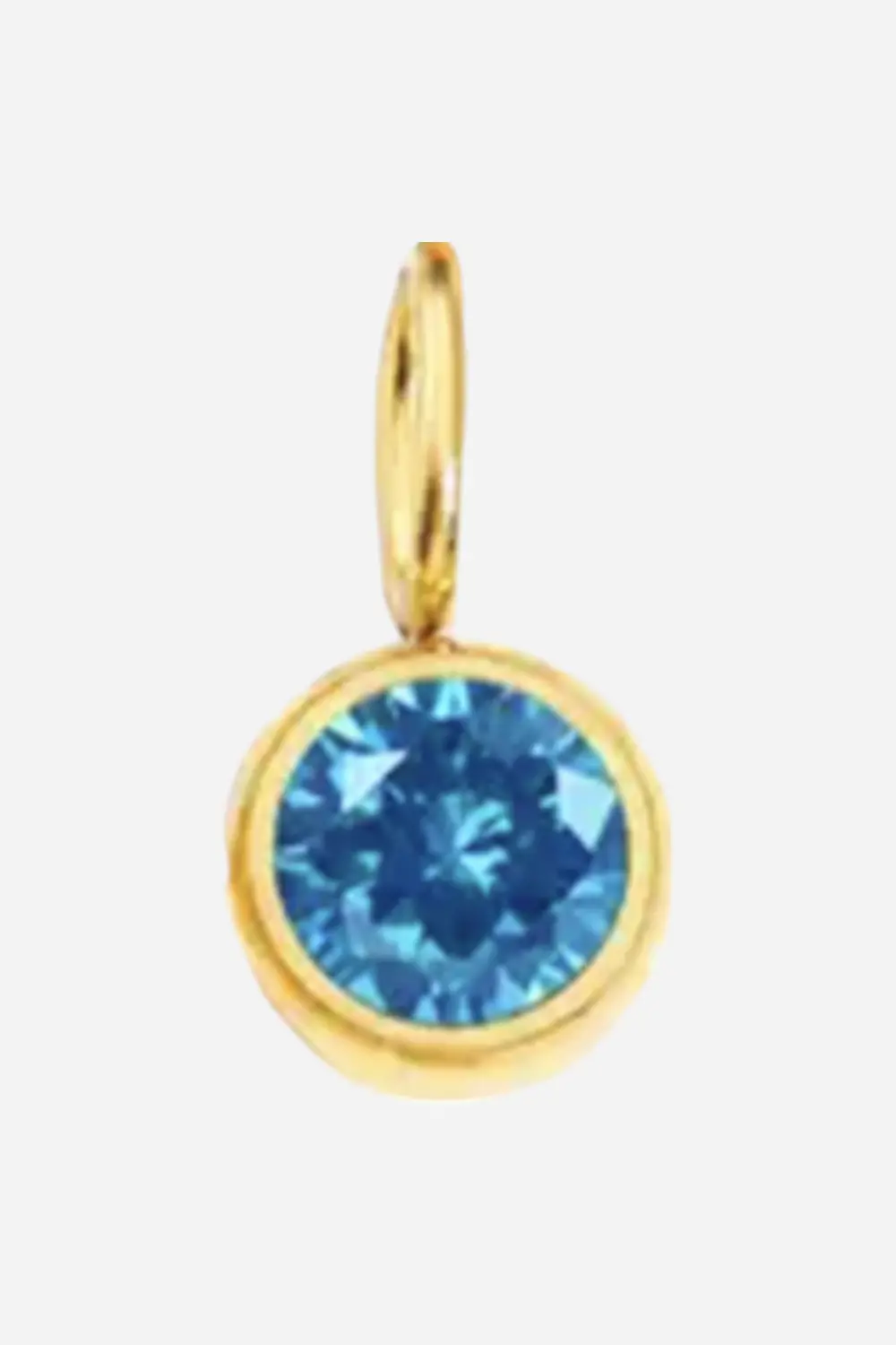 Farrah B Large Gemstone Charm - Aqua 1