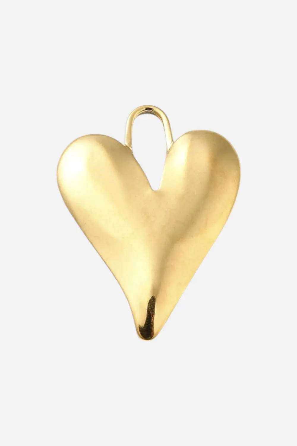 Farrah B Large Heart Charm In Gold 1