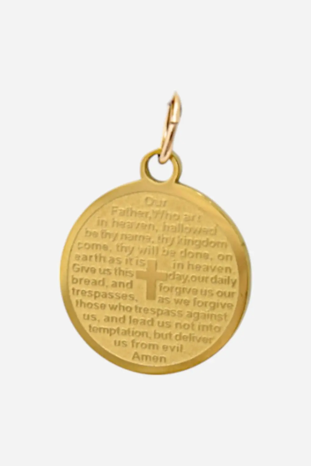 Farrah B Lords Prayer Charm Gold 1