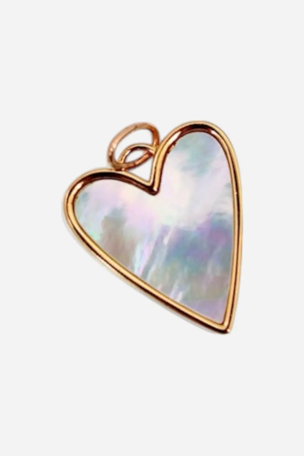 Farrah B Mother Of Pearl Charm - Heart 1