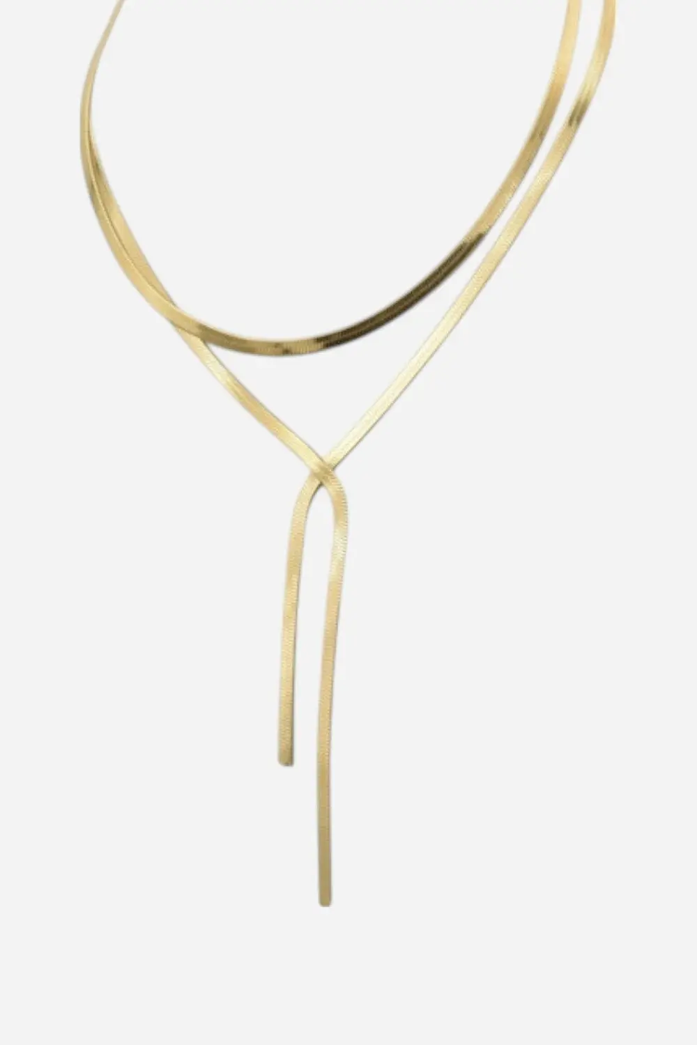 Farrah B Parting Ways 2 Layer Necklace - Gold 1
