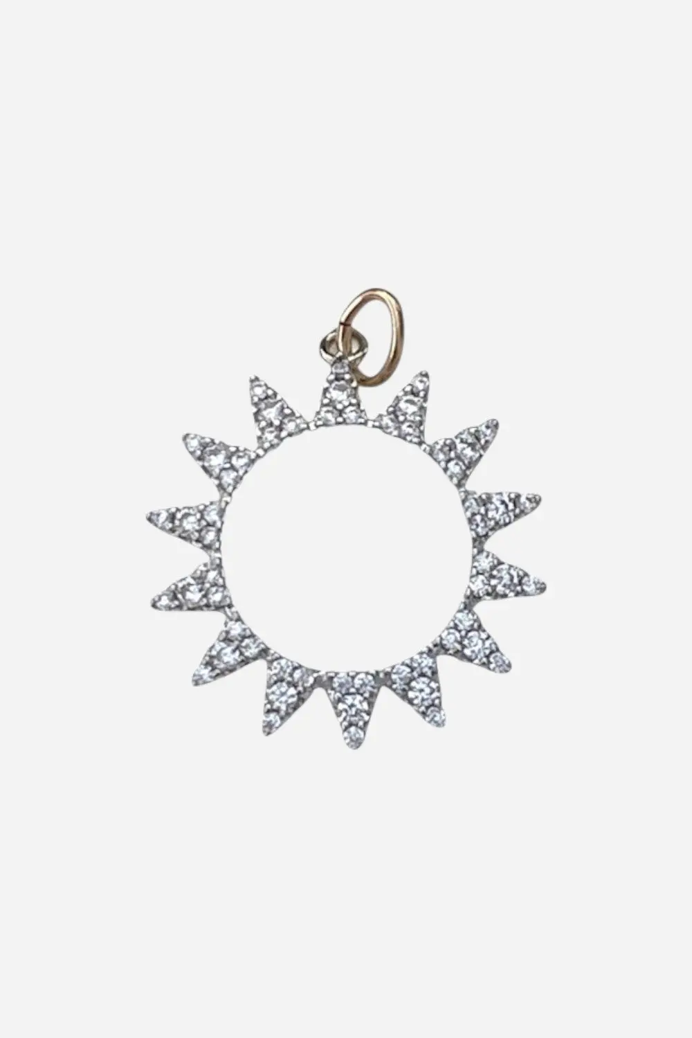 Farrah B Pave Silver Sun Charm 1
