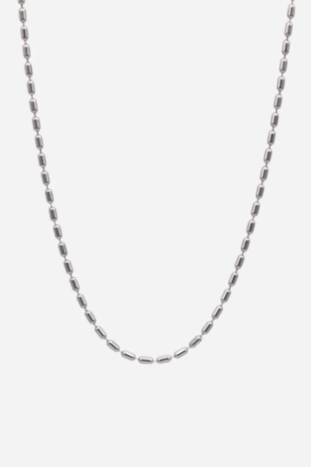 Farrah B Pill Chain Necklace - Silver 1