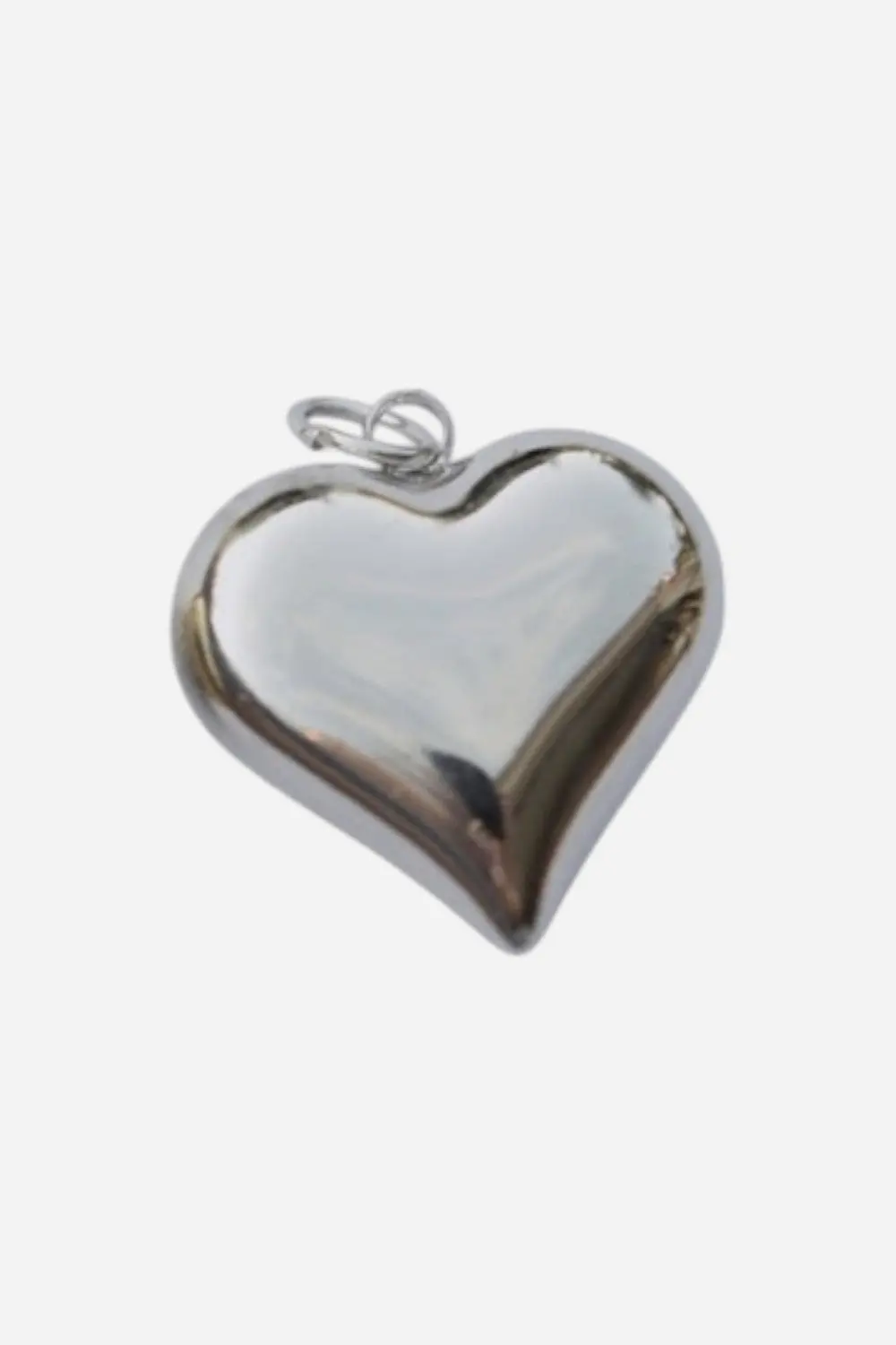 Farrah B Puff Heart Charm - Silver 1